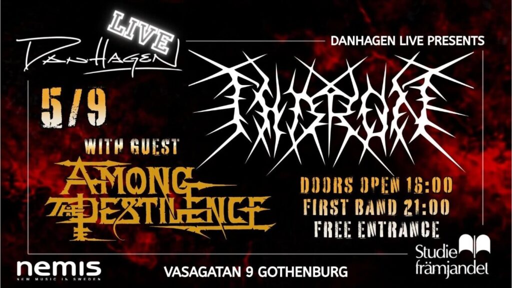 Danhagen Live presents Thoron with guest Among The Pestilence, 5/9, Vasagatan 9 Gothenburg